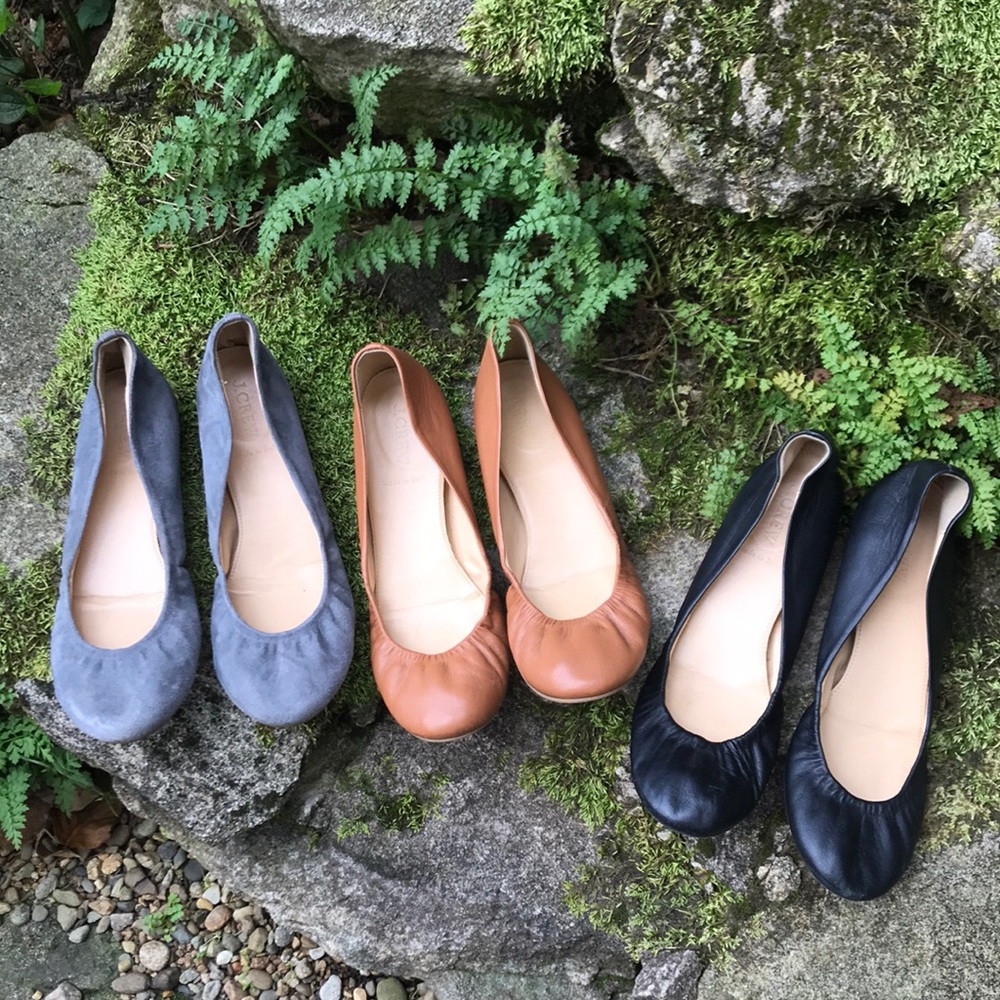 Three Pairs of J Crew Flats